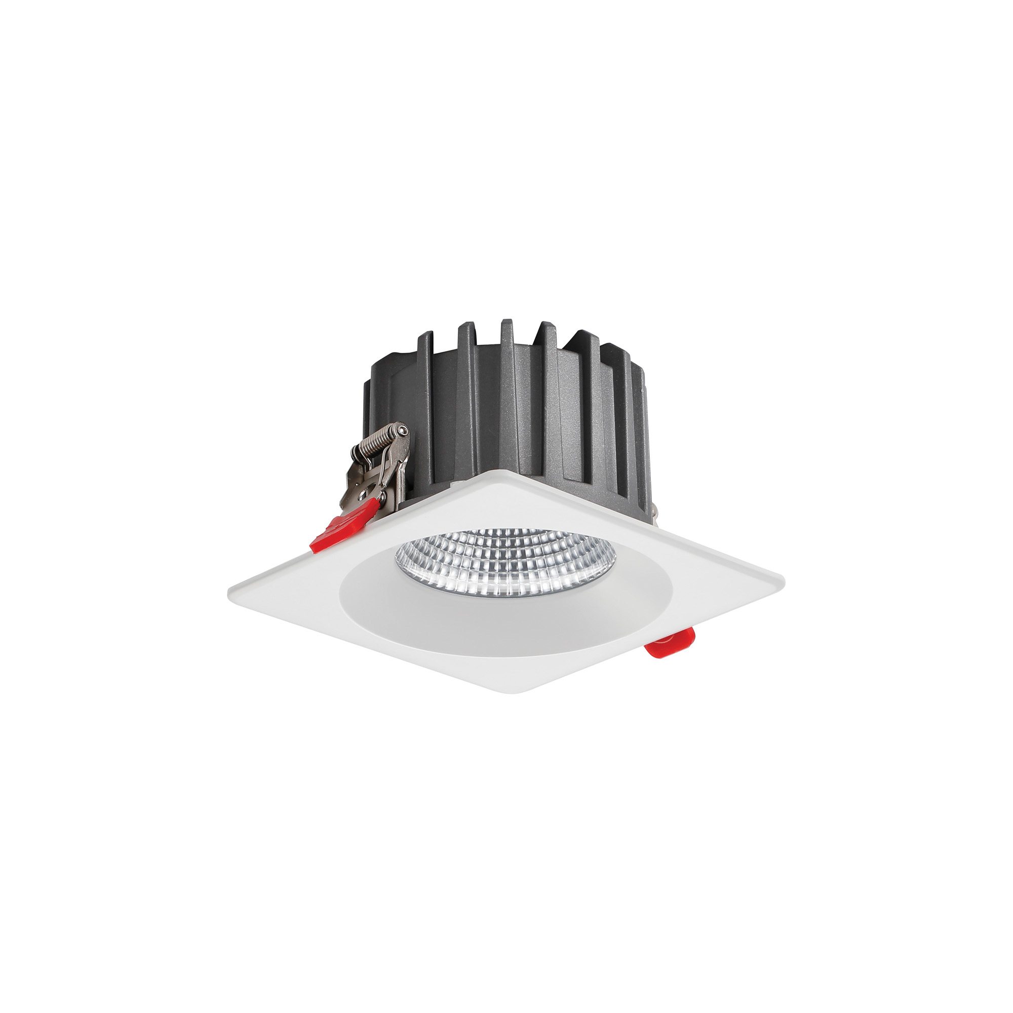 DL200071  Bionic 15, 15W, 350mA, White Deep Square Recessed Downlight, 1178lm ,Cut Out 120mm, 40° , 4000K, IP44, DRIVER INC., 5yrs Warranty.